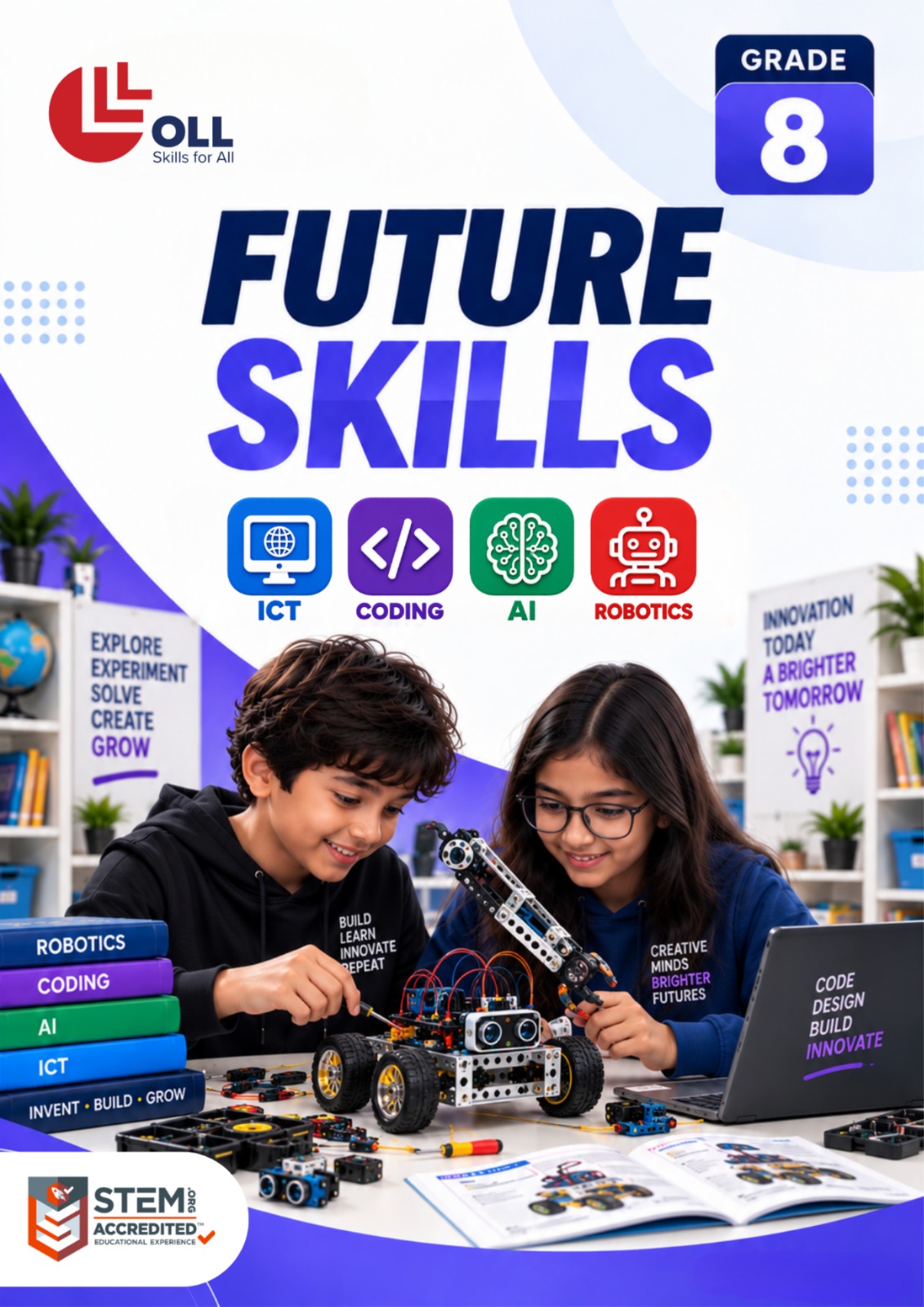 OLL CBSE Grade 8 Future Skills workbook — ICT, Coding, AI, Robotics